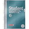 BRUNNEN Collegeblock Premium Student „DUO“ | A4, kariert/liniert, 80 Blatt, petrol