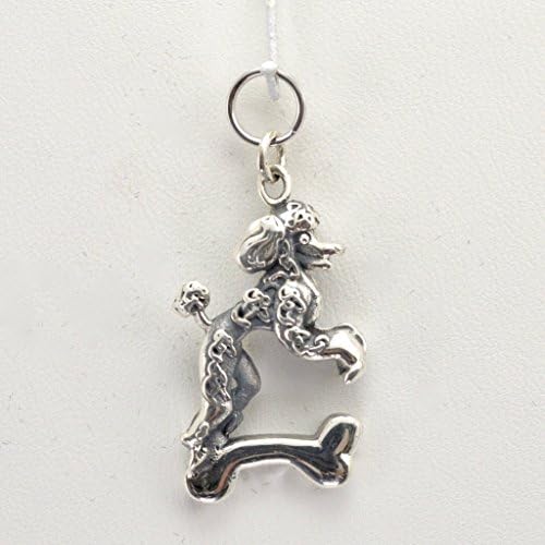 Sterling Silver Poodle Charm by Donna Pizarro from her Animal Whimsey Collection of Dog Jewelry and Silver Poodle Jewelry