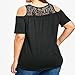 TOPUNDER 2018 Summer Cold Shoulder T-Shirt Womens Floral Tops Embroidered Plus Size Blouse