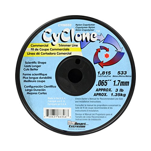 Cyclone .065-Inch 3-Pound Spool Commercial Grade 6-Blade Grass Trimmer Line, Blue CY065S3-2