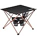 Portable Folding Camp Table Large Camping Table with 4 Cup Holders and Carrying Bags for Indoor and Outdoor Picnic Tailgating BBQ Beach Hiking Travel Fishing Fishing(Orange Large with Cup Holder)thumb 1