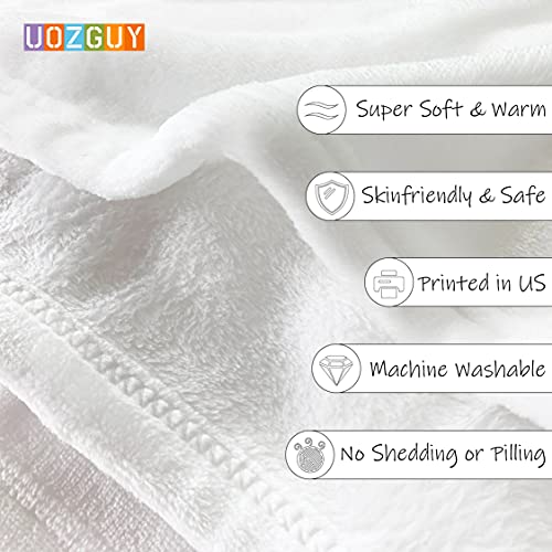 UOZGUY Personalized Baby Blanket with Name for Girl, Custom Super Soft
