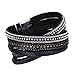Susenstone Women Bohemian Bracelet Woven Braided Handmade Wrap (Black)