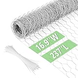 Chicken Wire 16.9 in x 237 in Poultry Wire Netting