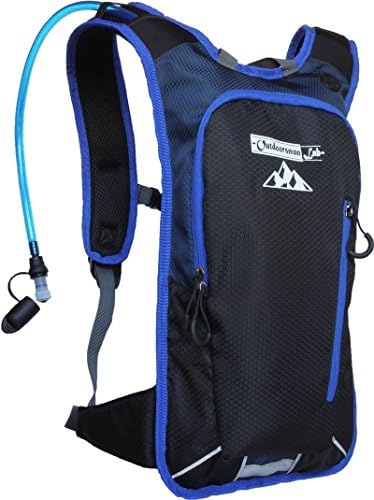 OutdoorsmanLab Hydration Pack Bike Backpack with 50 Oz/1.5L BPA-Free Bladder for Running, Ski, Hiking, Bike. Great Lightweight Day Pack Bag Fits Men Women Kids with Chest Size 27" to 50"