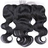 Free Part Lace Frontal Closure 13x4 With Baby Hair Body Wave Virgin Brazilian Human Hair Full Lace Closure Ear to Ear Natural Color No Bleached Knots