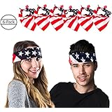 American Flag Bandanna - USA Bandanas - Patriotic Accessories by Tigerdoe (6 Pack)