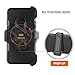 LongRise iPhone 8 Plus Case, Shockproof Robost 4 Layer Rugged Case Compatiable with iPhone 7 Plus & iPhone 8 Plus with Belt Clip Holster Stand(Black)