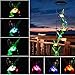 Doingart Solar Hummingbird Wind Chime, 7 Color Changing Solar Mobile Wind Chime Outdoor Waterproof Six Hummingbird Wind Chimes for Home Party Night Garden