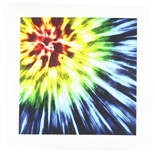 3dRose qs_19211_4 Tie Dye Dark Starburst Tie Dye Design in Several Colors Quilt Square, 12 by 12