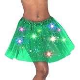 Coridy Light up Tutus Skirts for Women LED Tulle Tutu Skirt Ballet Dance Tutus Layered Rave Costumes for Adult Girls Teens