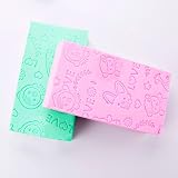 N+B Bath Sponge Blue Body Shower Exfoliating Massager Cleaning Brush Peeling view 3