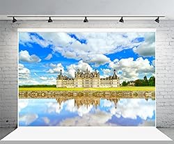 Leowefowa 5X3FT Chateau de Chambord Backdrop