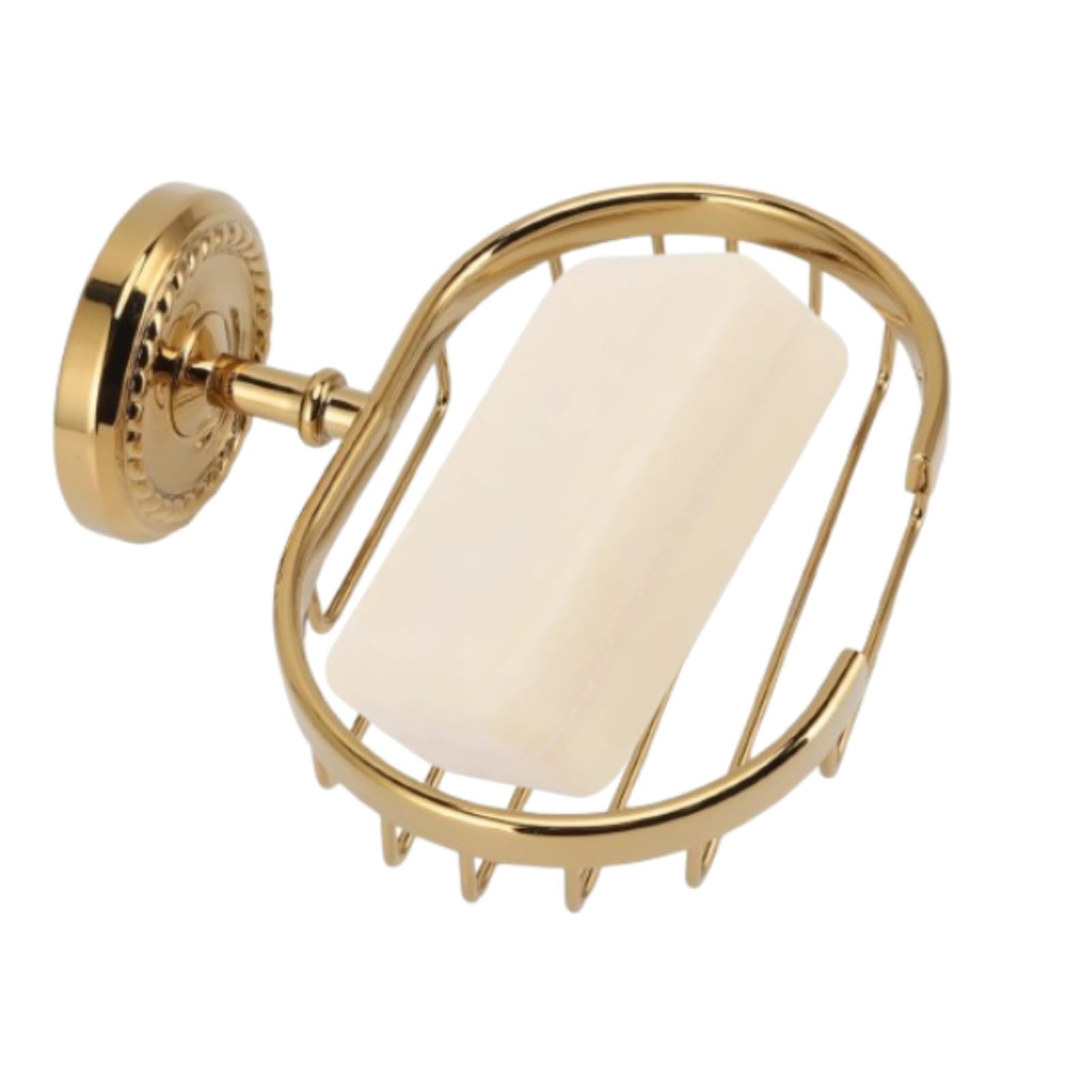 Soap Dish, Soap Holder Gold Soap Dish Wall Mount Soap Holder Shower Soap Basket Sponge Holder Luxury Bathroom Hardware with Screws