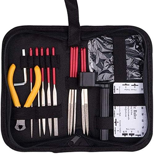 Guitar Maintenance Set Guitar Repair Kit with String Action Ruler Gauge Guitar String Winder Cutter Guitar Ukulele Bass