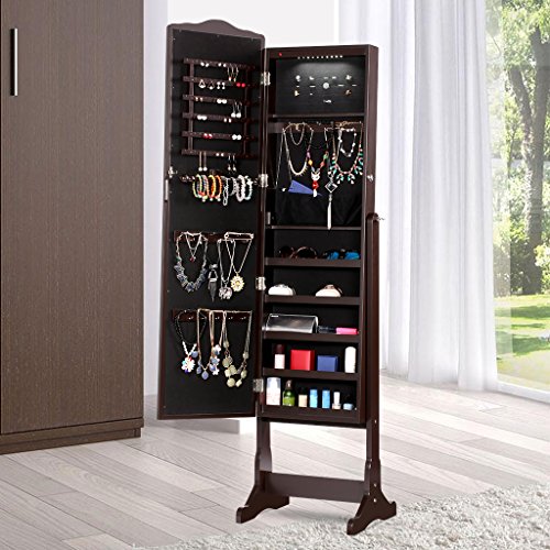 LANGRIA 10 LEDs Free Standing Jewelry Lockable