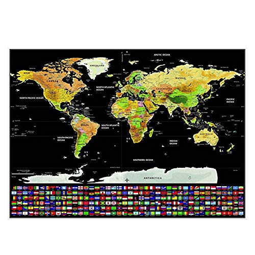 Drapeau 825 X 595 Cm Gshy Carte Du Monde à Gratter Xxl