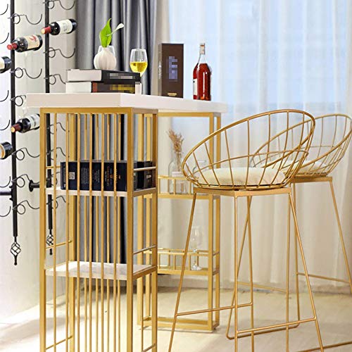 ODDINER Bartisch Wohnzimmer Küche, Theke, Tisch Bistrotisch Frühstück Esstisch Couchtisch WithStorage Regalböden for… – Bild 5