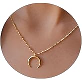 VIROMY Dainty Gold Necklaces for Women 14k Gold Plated Pendant Necklace for women Trendy Silver Long Necklace for Women Minimalist Jewelry for Women