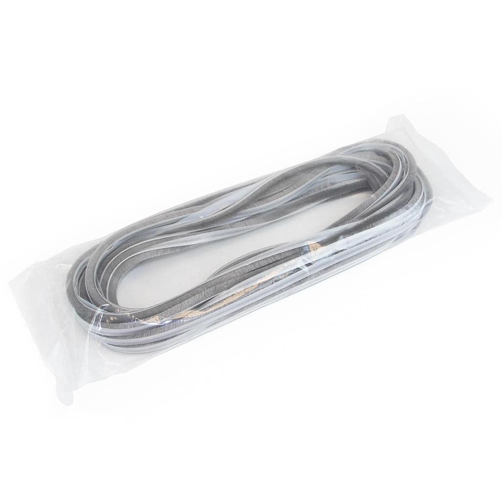 Emuca -1 Self-Adhesive Brush Seal 9mm (0,35 inch) High, Adhesive Dust Strip for Doors and Windows, 10m (393,7 inch) Rolls, Grey