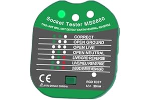 ZenEarth Grounding Outlet Tester for Earthing | Detects Wiring Problems in GFCI/AC Outlets | Easy-to-Use, Grounding Tester, E