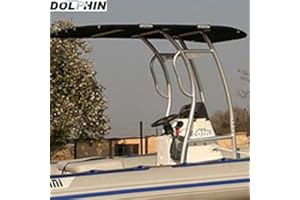 Dolphin T Tops Pro S2 T-TOP Black Canopy, Anodized Aluminum for Center Console Fishing Boats