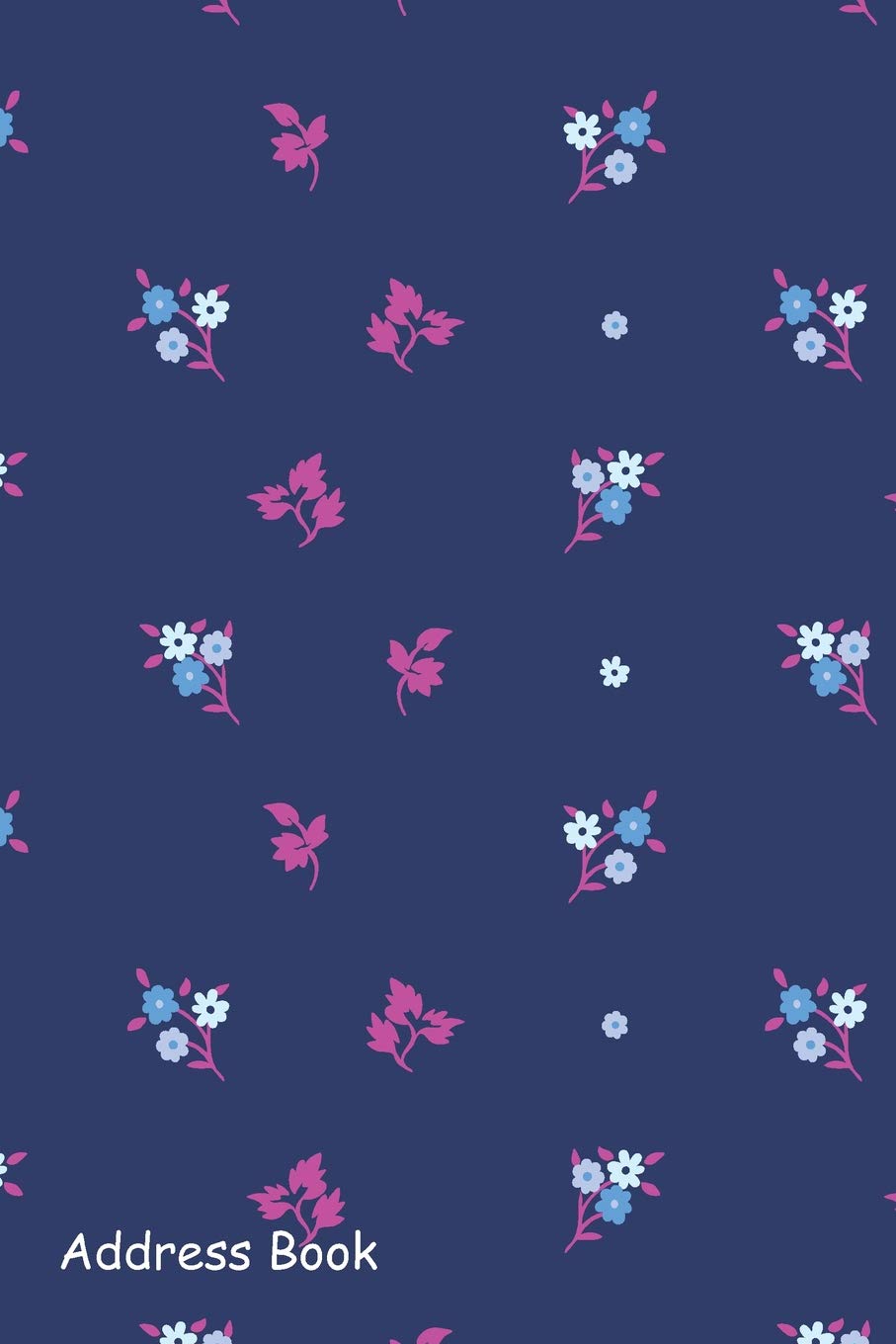 Address Book: Include Alphabetical Index With Seamless floral small flowers