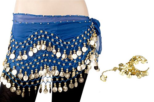 Bellylady gold coins belly dance hip scarf, wholesale dance belt …