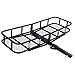 Goplus Folding Cargo Hitch Carrier Storage Basket Luggage Rack Hauler for Truck or SUV, 60