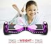 HYPER GOGO Hoverboard, Off Road All Terrain Hoverboards with Bluetooth Speaker, Colorful LED Light Wheels, UL Certified,6.5 inches Self Balancing Scooter,Purple