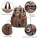 GINGOOD Canvas Backpacks Vintage Rucksack Casual Leather Army Kipling Knapsack 19L Khaki #220
