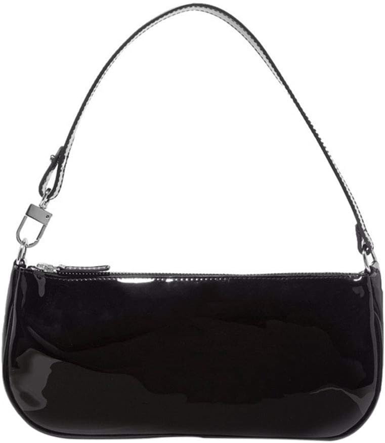 Women's Retro Baguette Purse, Classic Shoulder Bag, Clutch Bag, Handbags Dinner Bag, Croc Embossed PU Leather