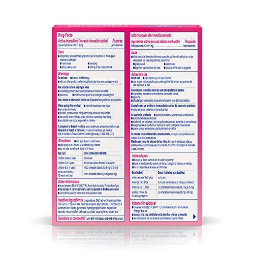 Children's Benadryl Allergy Chewables with Diphenhydramine HCl