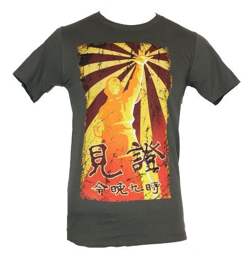 Legend of Korra Mens T-Shirt - Amon Revelation Propaganda Poster Image (XX-Large) Gray