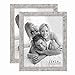 BOICHEN 11x14 Picture Frame Set of 2 Rustic Wooded Pattern High Definition Thicker Glass Photo Frame for Tabletop or Wall