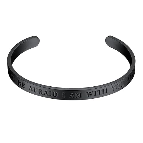 PROSTEEL Adjustable Cuff Bracelet Do Not Be Afraid I am with You
