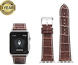 CHIMAERA Replacement for Apple Watch Band 42mm Genuine Leather iWatch Strap for Series 3/2/1 Sports and Edition