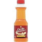 Orville Redenbacher’s Popping & Topping Buttery Flavored Popcorn Oil, 16 FL OZ Bottle (6 Pack) | Helps Unpopped Popcorn kerne