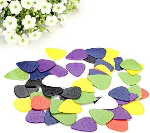 Celluloid 0.58/0.71/0.81/0.96/1.2/1.5mm 50pcs Colorful Guitar Picks