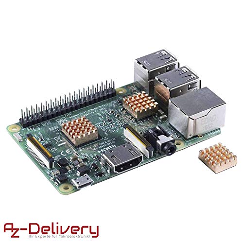 AZDelivery-3-x-Disipadores-pasivos-de-cobre-Set-de-3-para-Raspberry-Pi-3-con-eBook-incluido