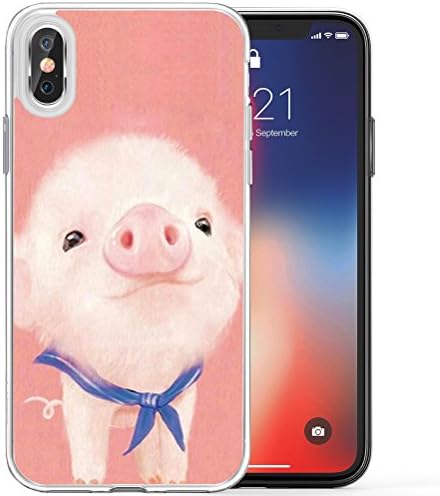 iPhone X Case,Apple iPhone X Case Case TPU Non-Slip High Definition Printing Cartoon pink pig