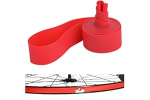 Bike Tire Liners, 2Pcs PVC Red Rim Strip Rim Tape Fits 20inch 24inch 26inch 700C Riding Wheels(20inch) (700C)