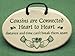 Irish Cousins Ceramic Wall Plaque, Cousins Connected Heart to Heart