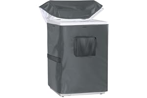 HI···YOUR COVER ZILOMI Chest Freezer Cover, Outdoor Deep Cover Waterproof, fit for 7.0 Cubic Feet, Top with Zipper to Open, no need to disassemble,Grey,23"L X 22"W X 34"H