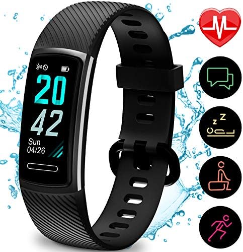 Updated 2019 Version High-End Fitness Tracker HR, Activity Trackers Health Exercise Watch with Heart Rate and Sleep Monitor, Smart Band Calorie Counter, Step Counter, Pedometer Walking for Men & Women
