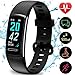 Yemo Updated 2019 Version Fitness Tracker HR, Activity Trackers Health Exercise Watch with Heart Rate and Sleep Monitor, Smart Band Calorie Counter, Step Counter, Pedometer Walking (Black)