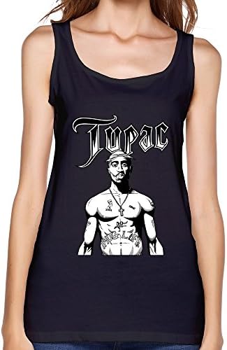 NNKEY Women 's Crew Neck 2pac American Rap Singer And ActorTank TopBlack XXL