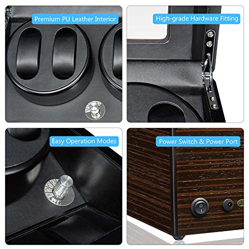 JQUEEN Automatic Watch Winder Luxury Storage Case 6+7