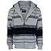 Men's Stripe Zip Up Heavy Blend Sherpa-Lined Fleece Hoodie Sweatshirt