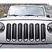 DIYTuning Matte Black Mesh Grill Mesh Grill Insert for Jeep Wrangler JK JKU Unlimited Rubicon Sahara X Off Road Sport Exterior Accessories Parts 2007-2015